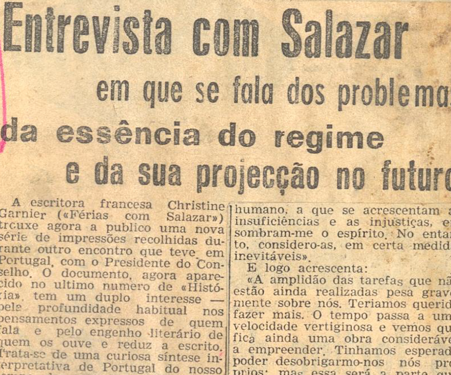 "Entrevista com Salazar"