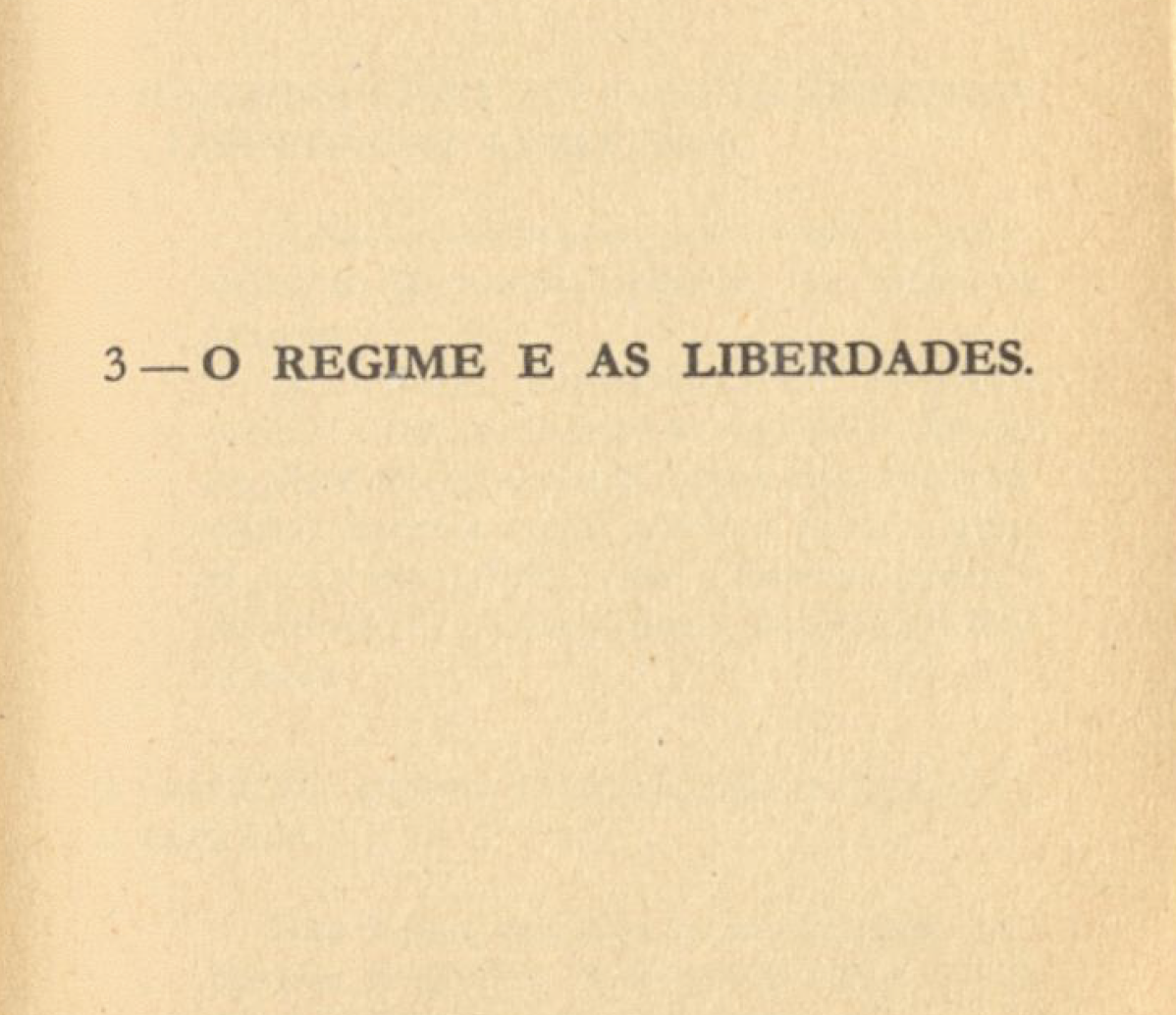 O regime e as liberdades