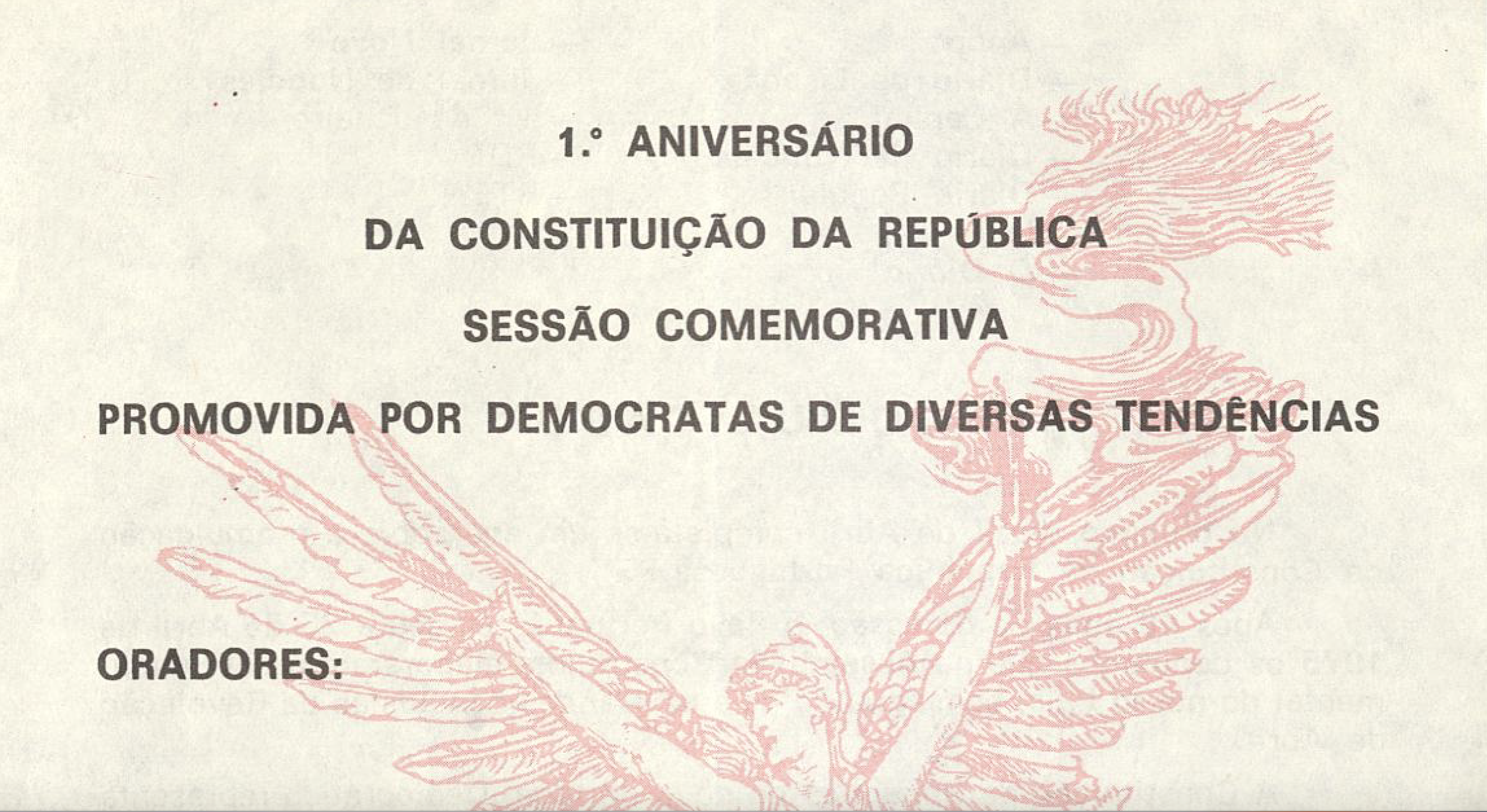 1º Aniversário da Constituição da República