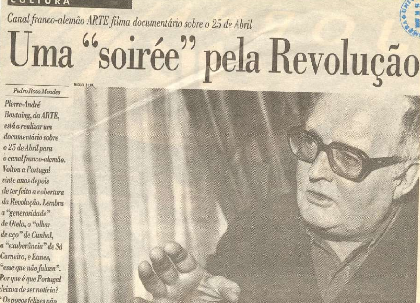 "Uma soirée pela revolução".