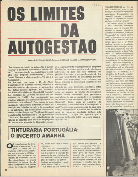 "Os limites da autogestão"