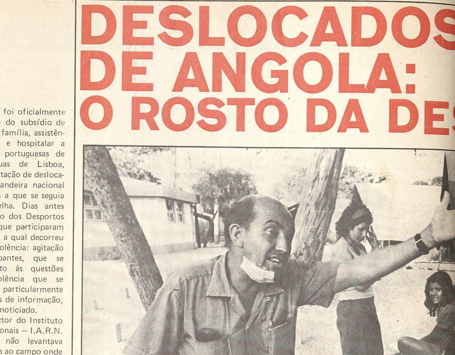 "Deslocados de Angola: O rosto da desolação"