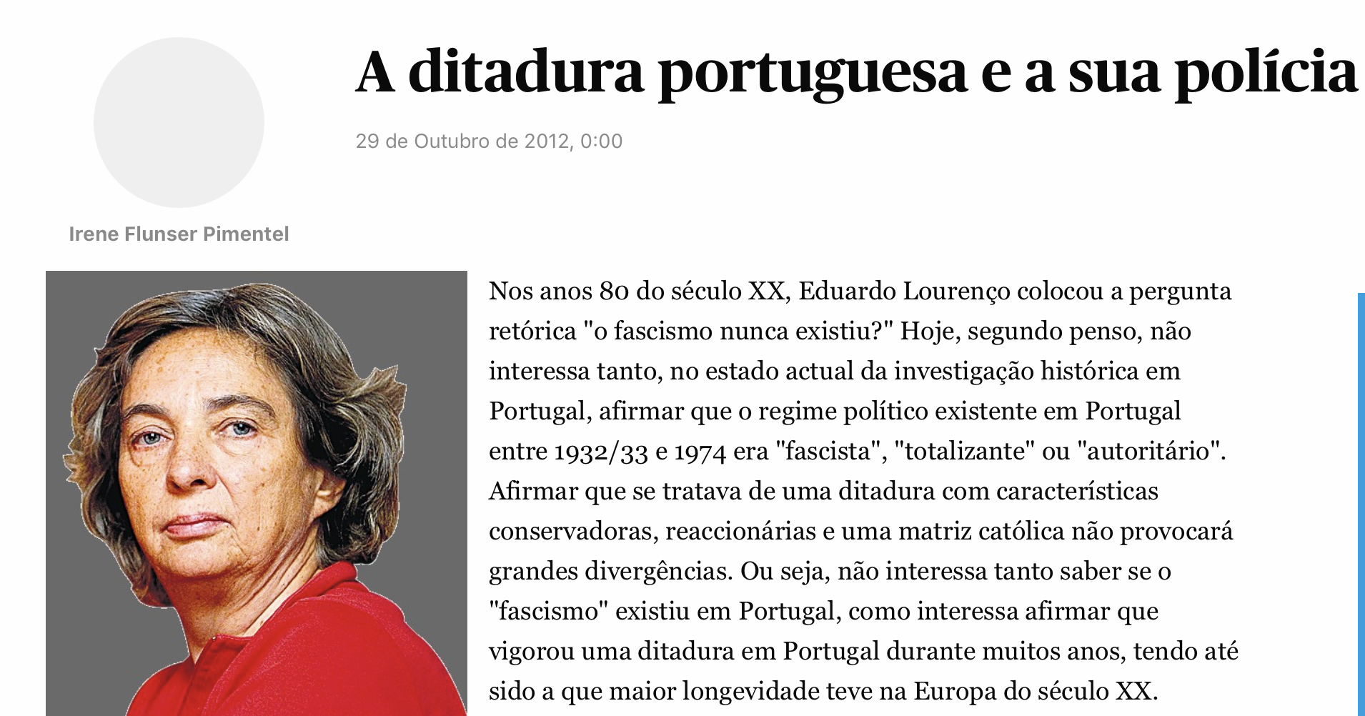 "A ditadura portuguesa e a sua polícia política"