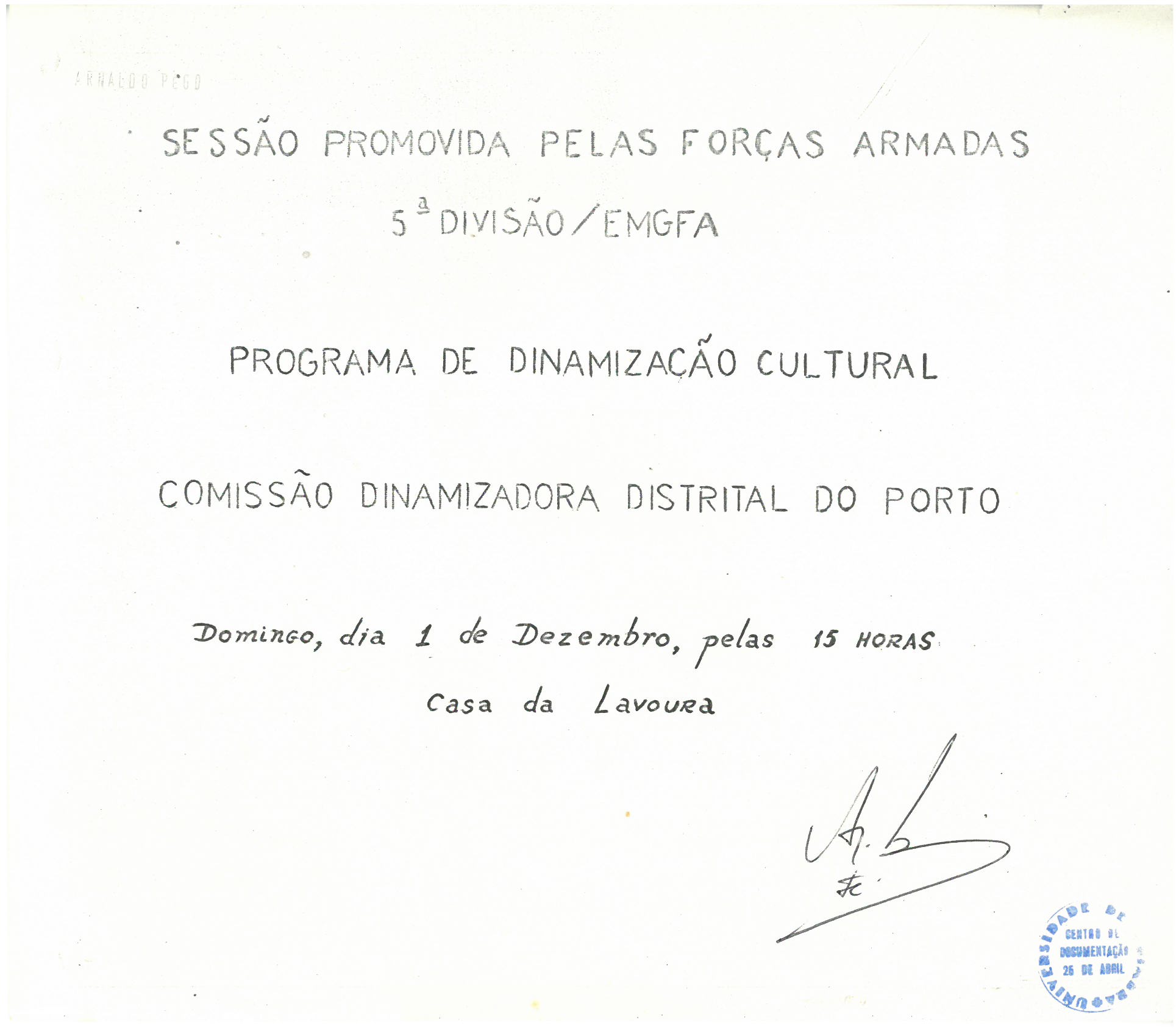 Sessão de Dinamização Cultural da 5ª Divisão do EMGFA