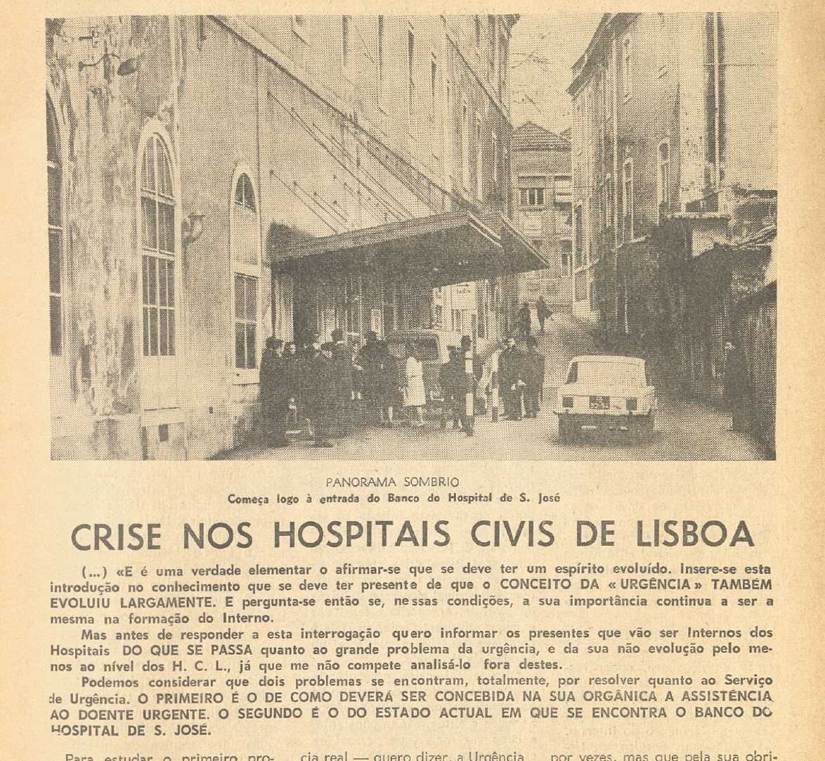 "Crise nos hospitais civis de Lisboa"