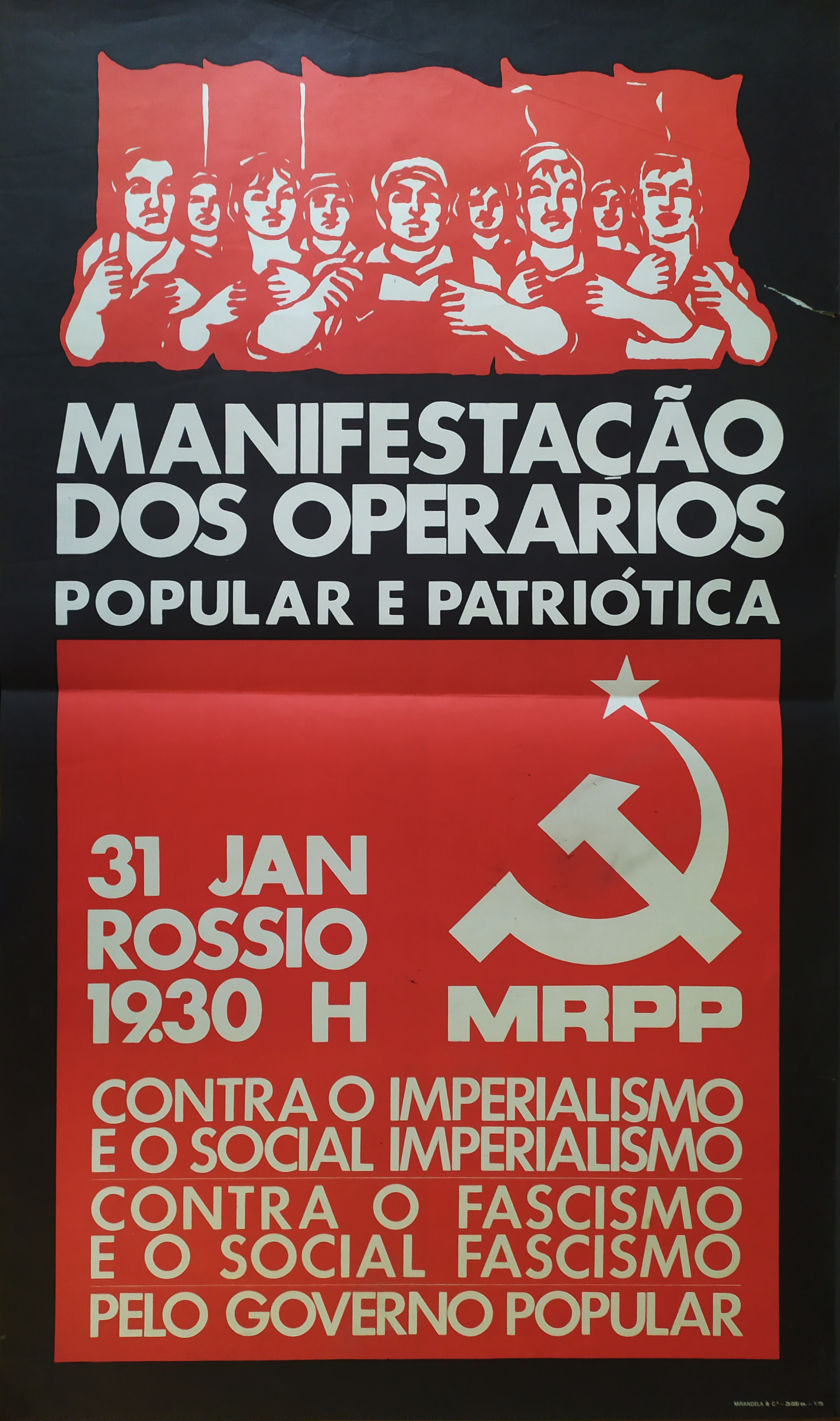 Cartaz do Movimento Revolucionário do Partido do Proletariado (MRPP)