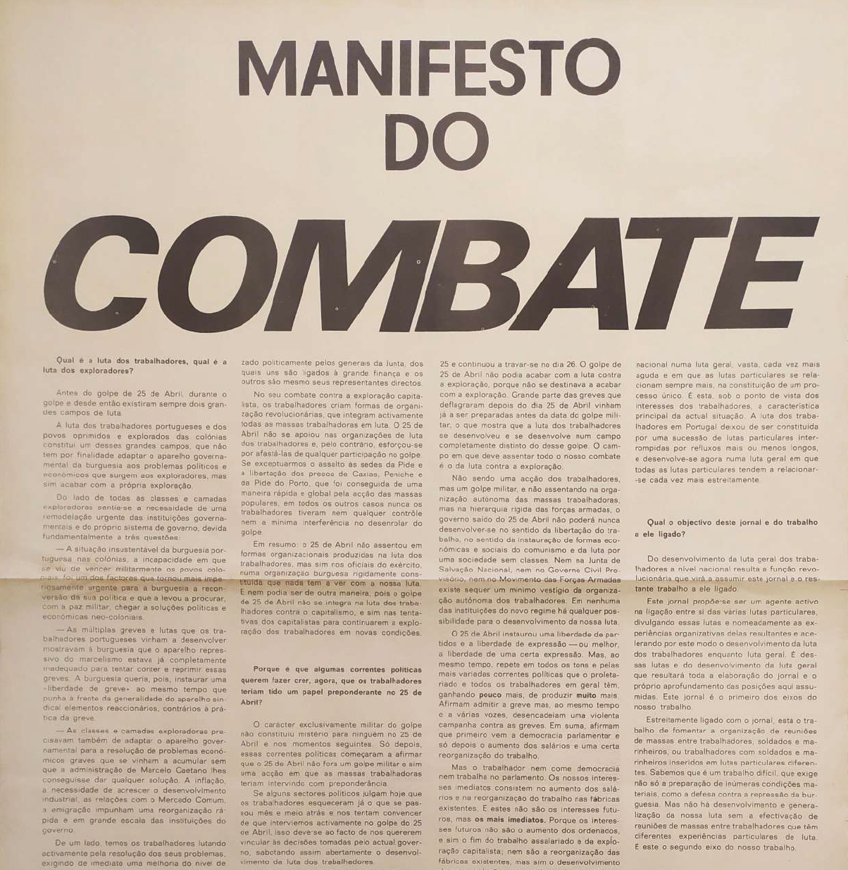 Manifesto do Combate