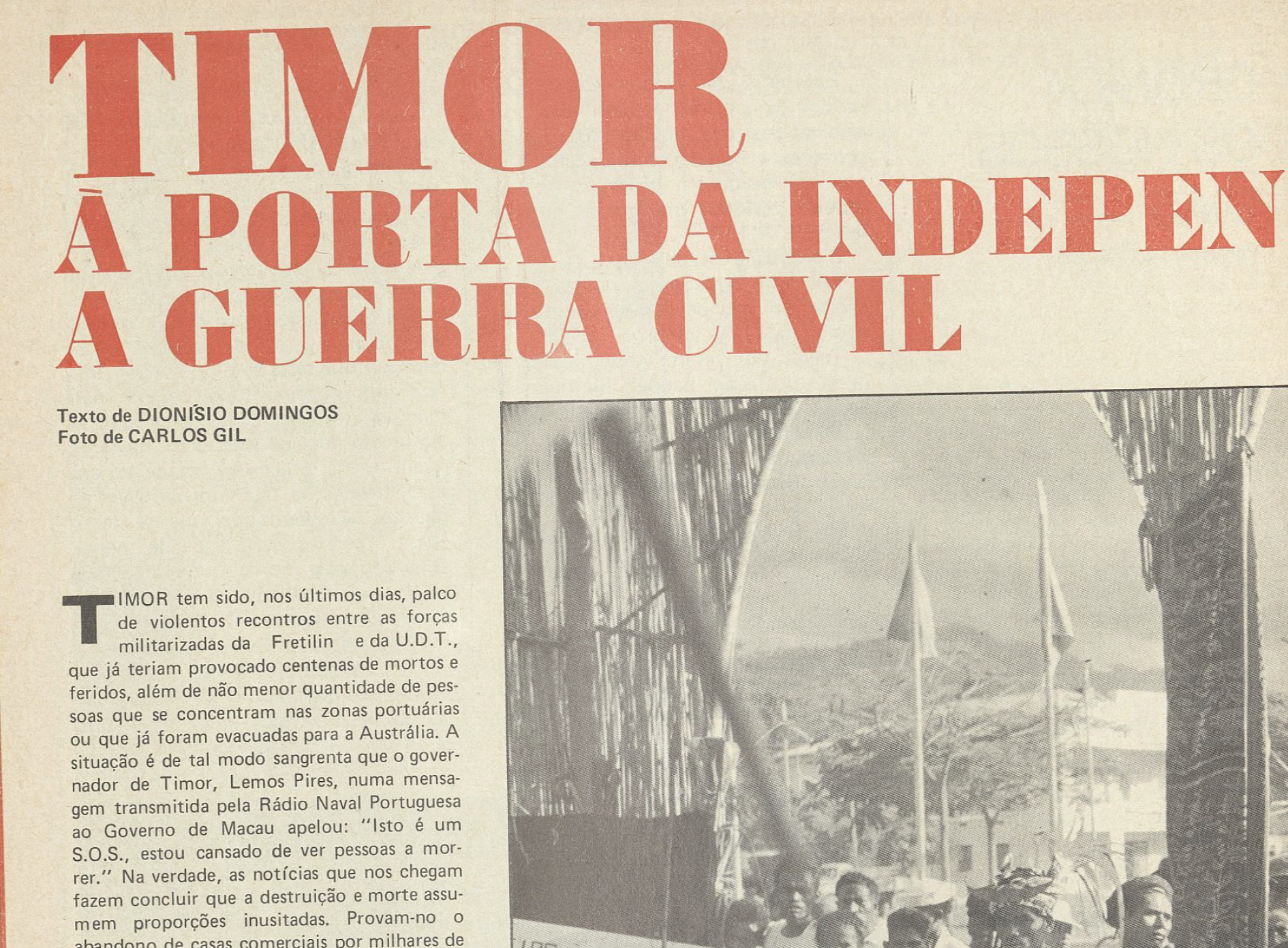 "Timor à porta da indepêndencia"