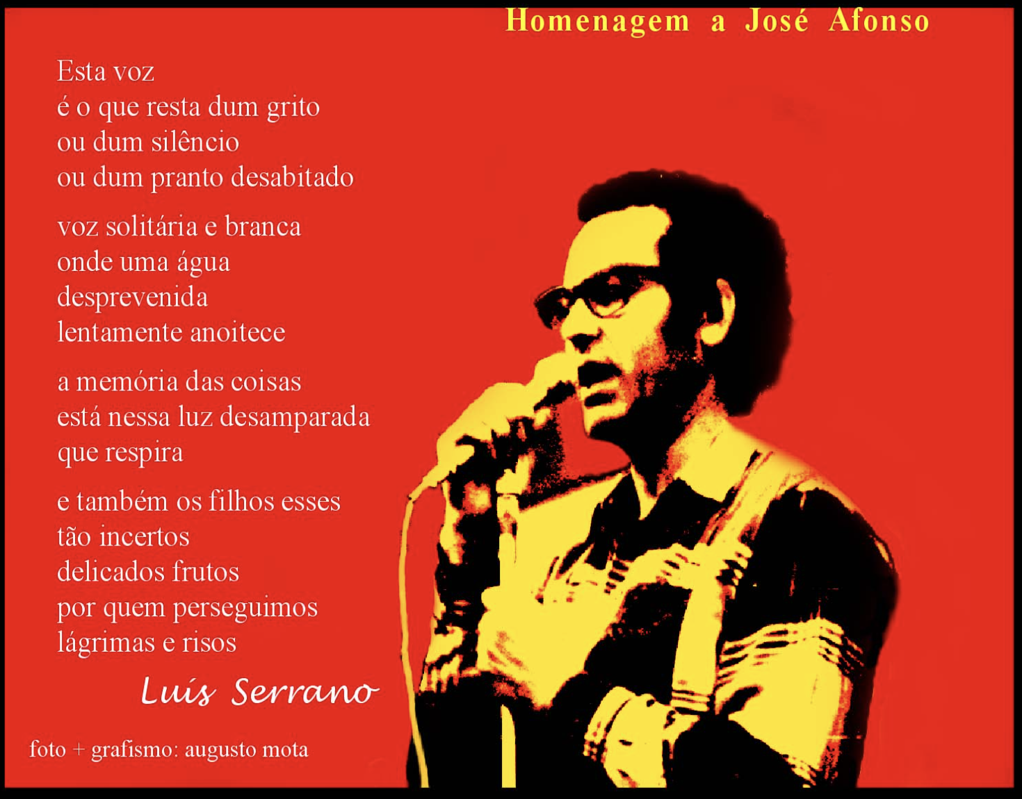 Homenagem a Zeca Afonso - poema / cartaz