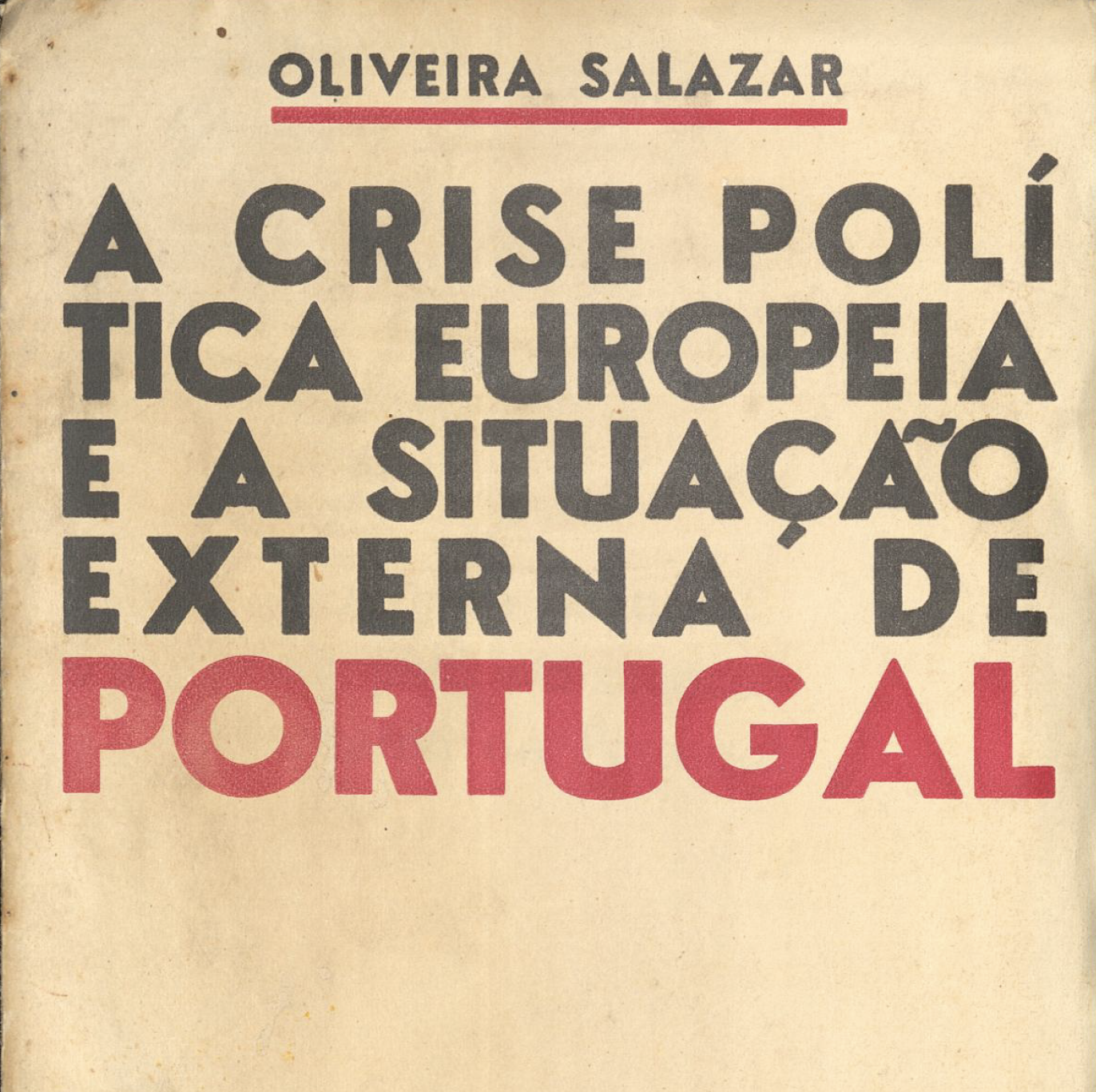 A crise política europeia e a situação externa de Portugal