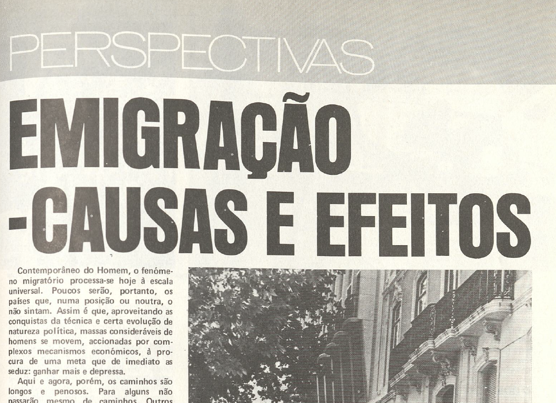 "Emigração causas e efeitos "