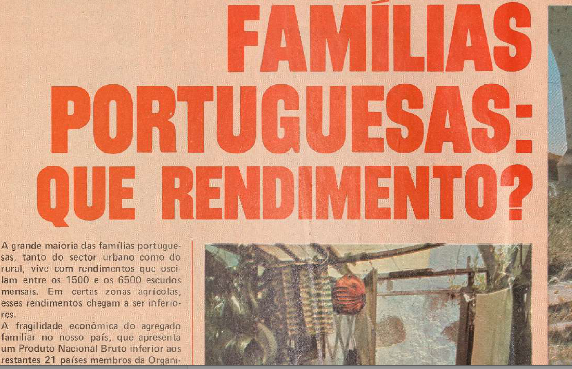 "Famílias Portuguesas - Que rendimento?"