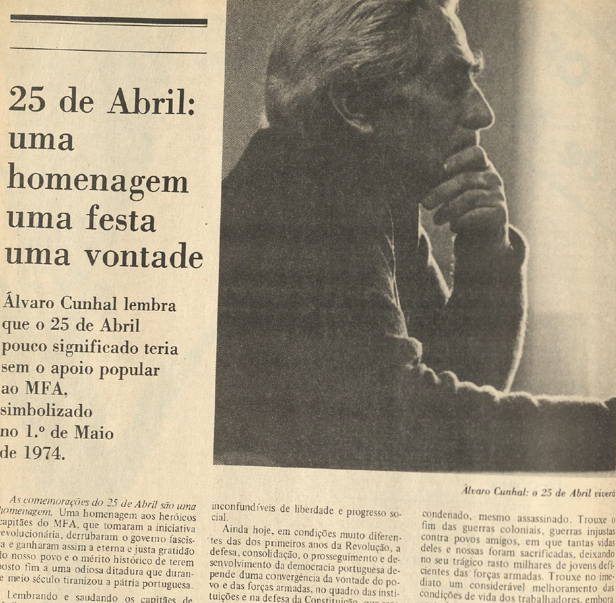 "25 de Abril - Uma festa uma vontade"