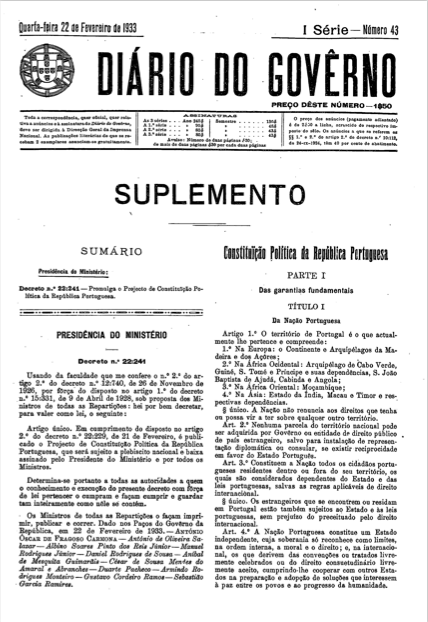 Constituição do Estado Novo de 1933