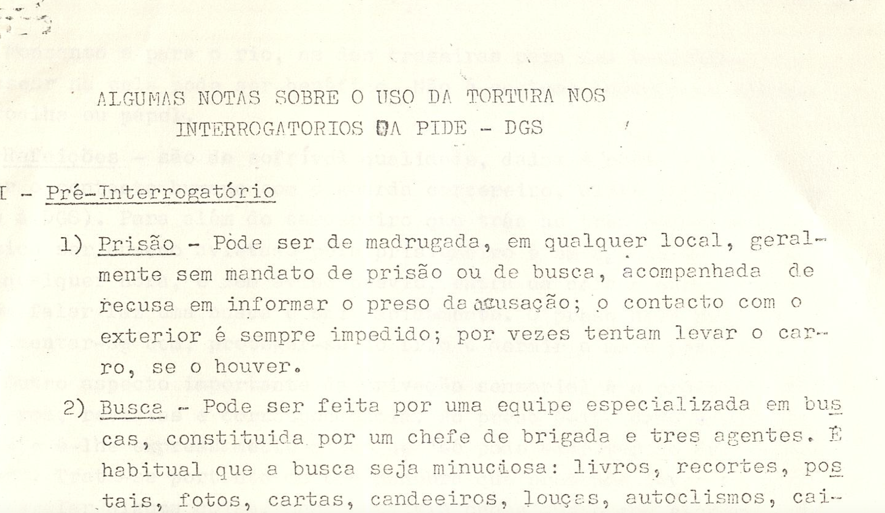 Algumas notas sobre o uso da tortura nos interrogatórios da PIDE-DGS