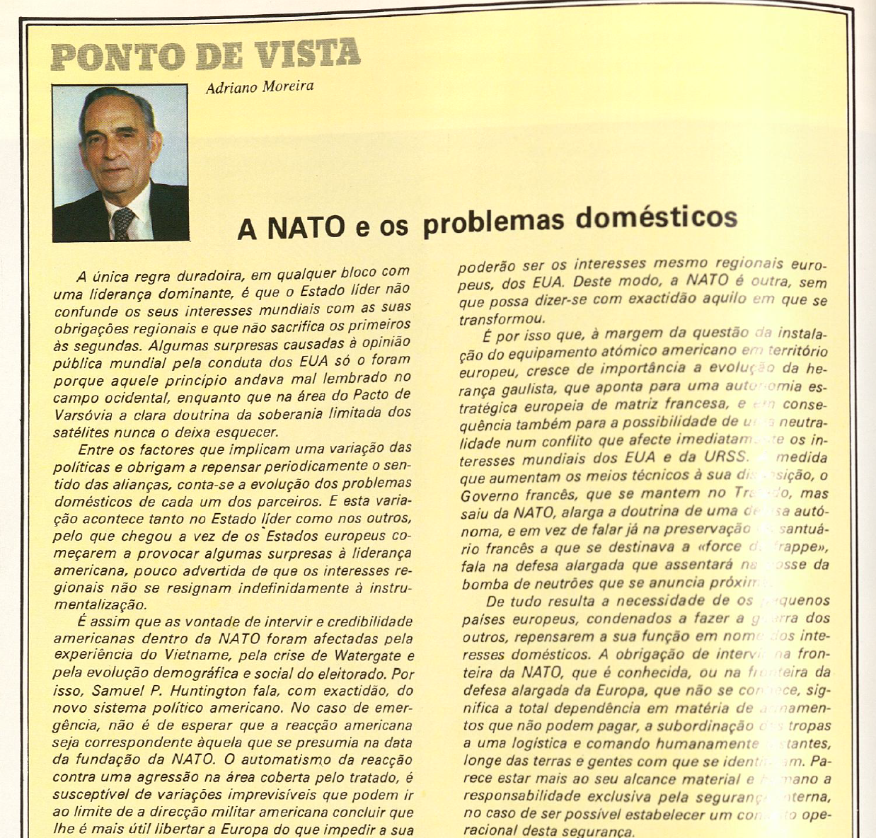 "A NATO e os problemas domésticos"