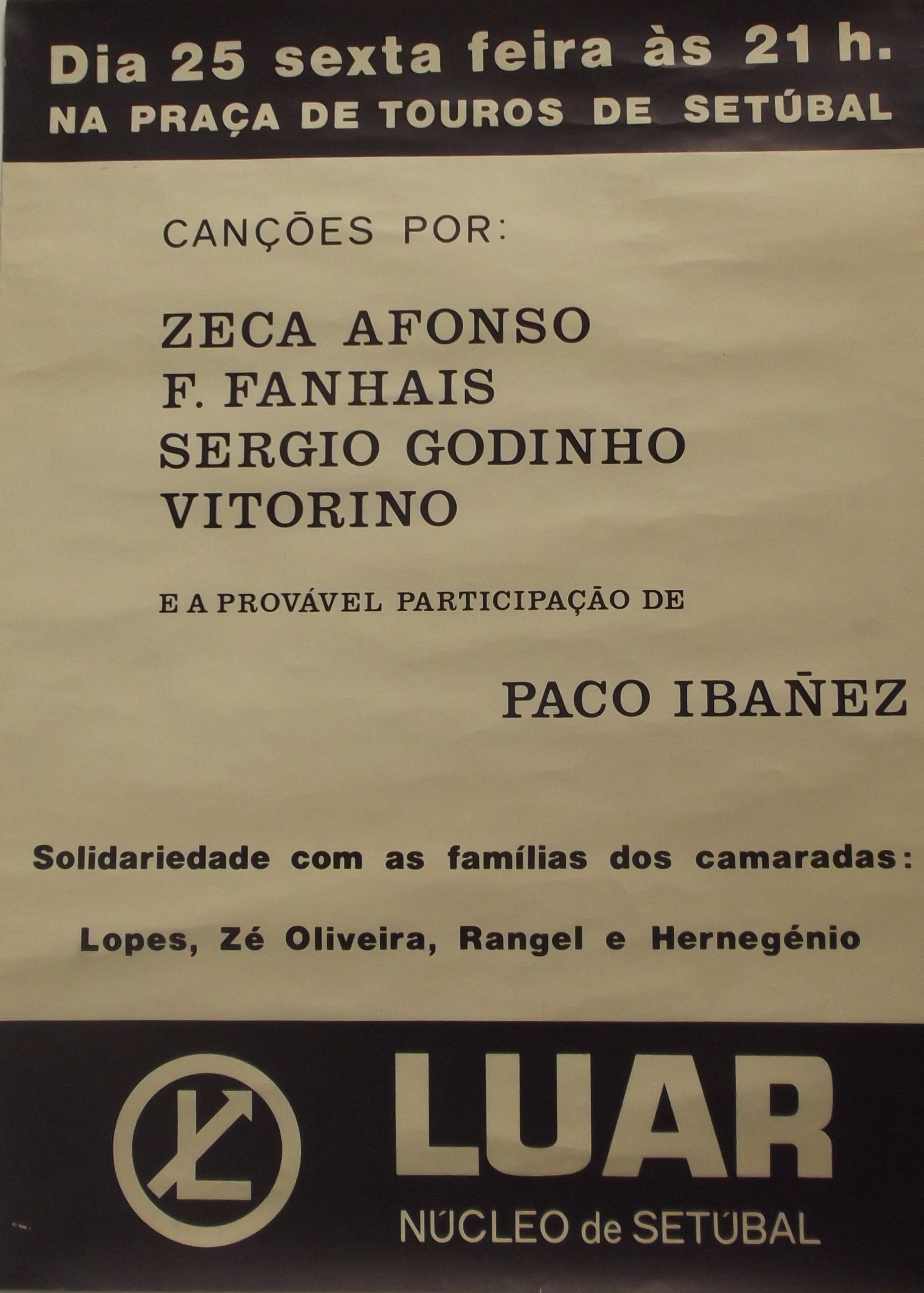 Concerto solidário da Liga de Unidade e Acção Revolucionária (LUAR)