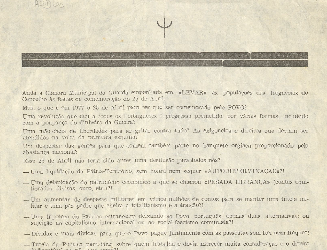 "PPM contra o 25 de Abril"