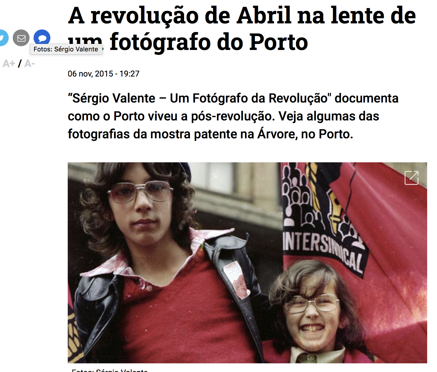 "A revolução de Abril na lente de um fotógrafo do Porto"