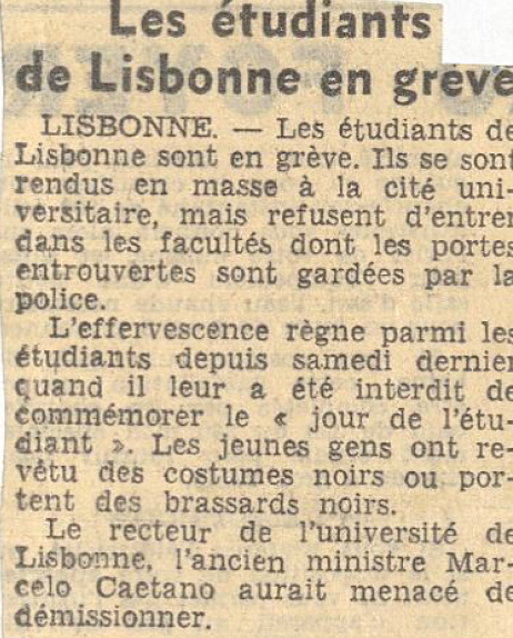 "Les étudiants de Lisbonne en grève"