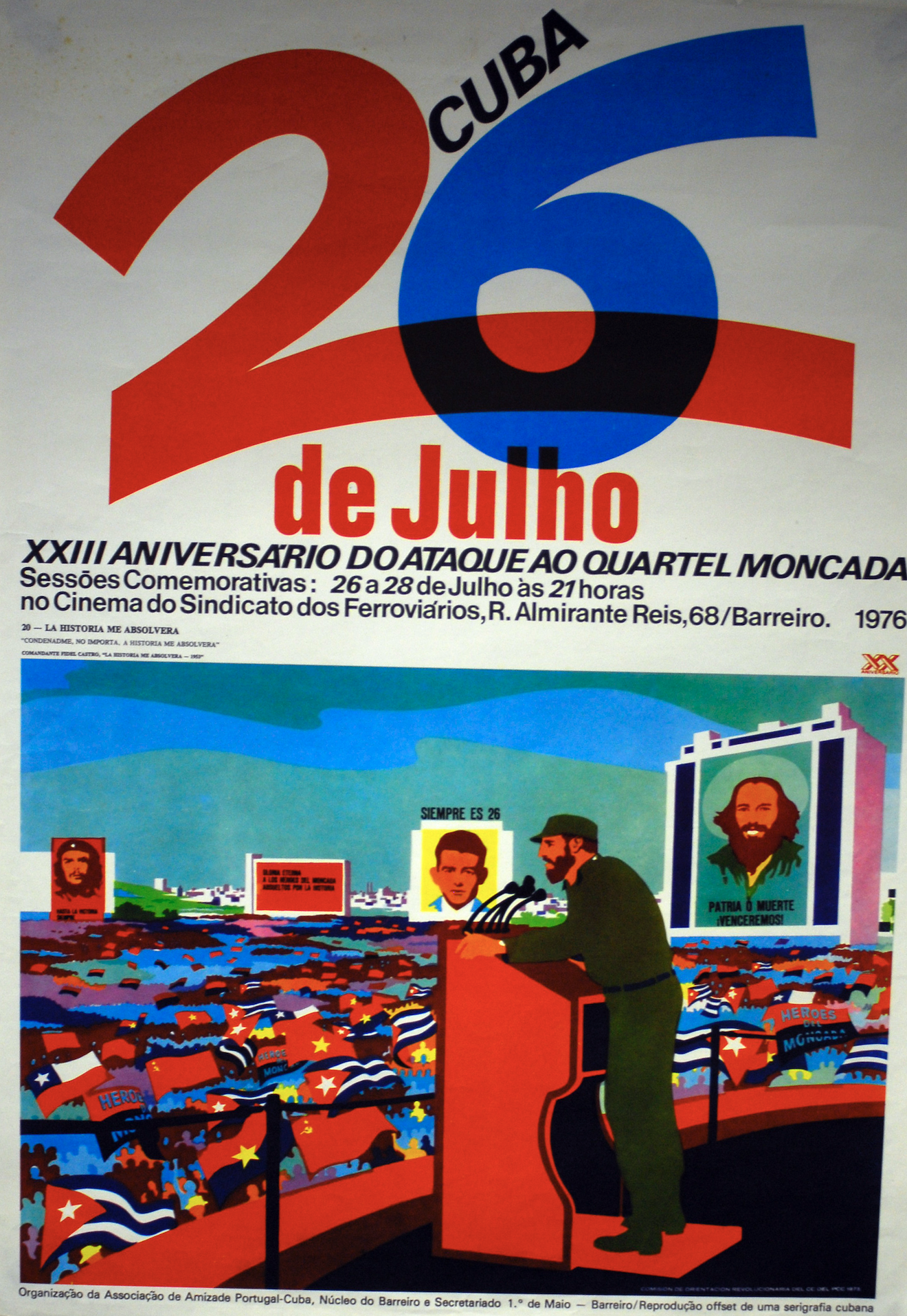 26 de Julho Cuba - XIII Aniversário doataque ao quartel Moncada