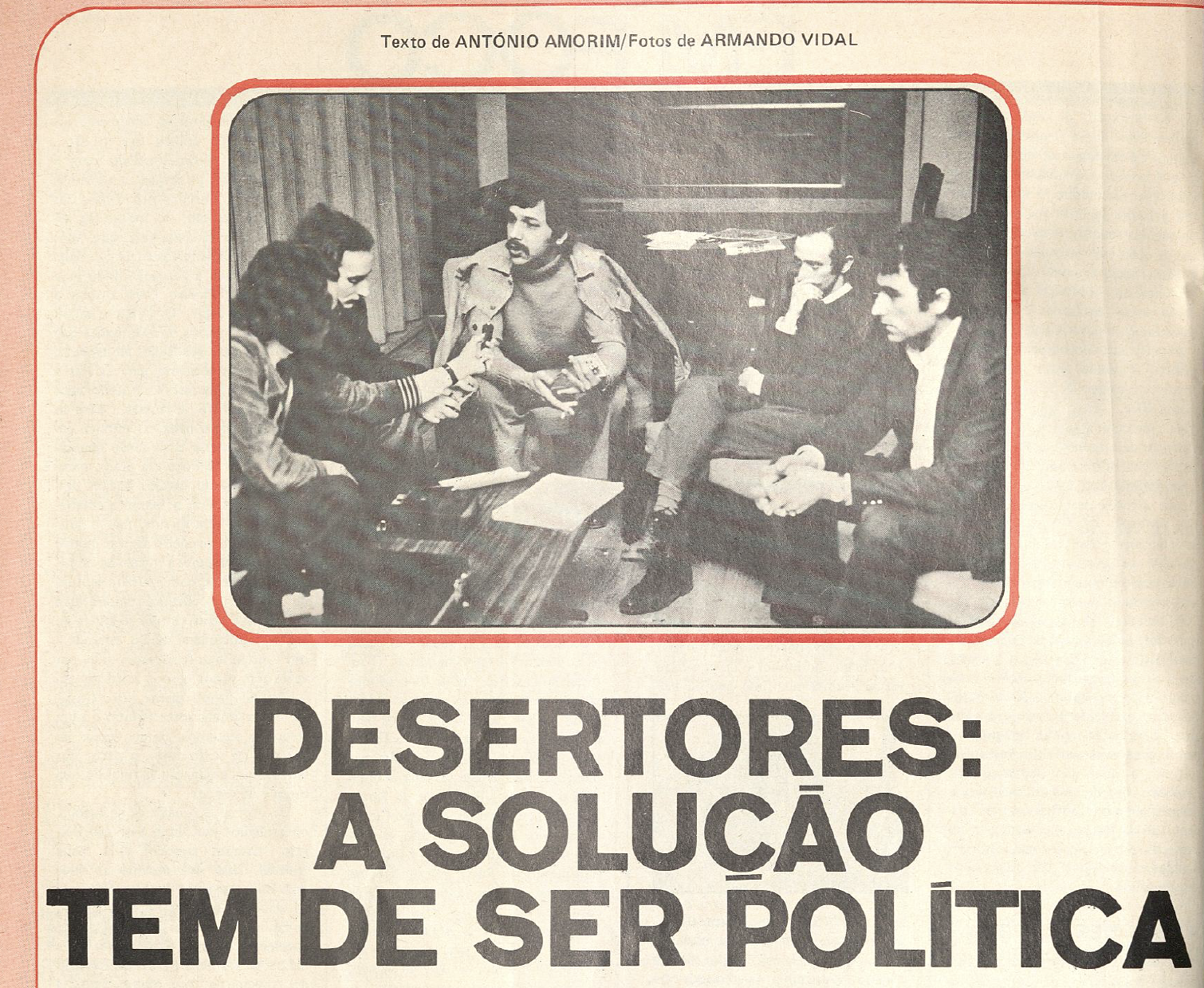 "Desertores: A solução tem de ser política"