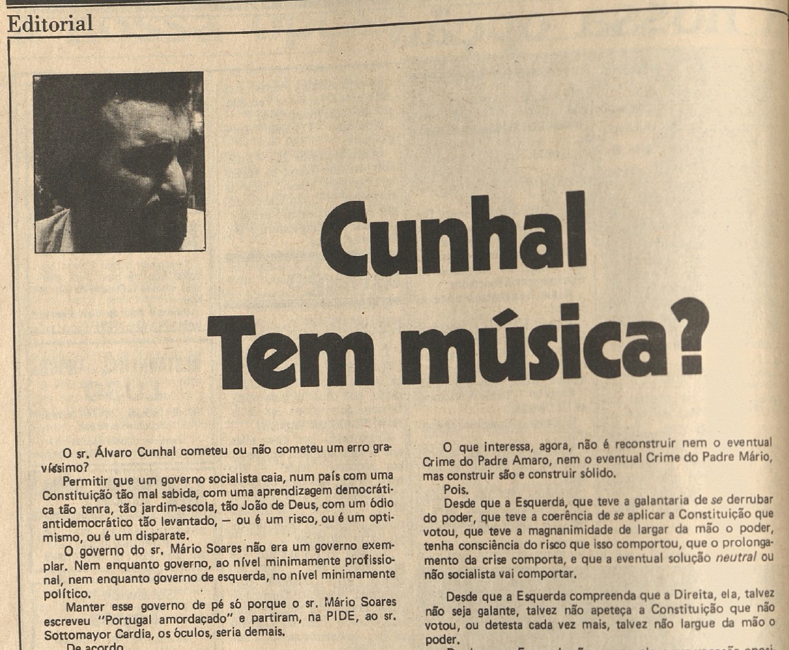 "Cunhal tem música?"