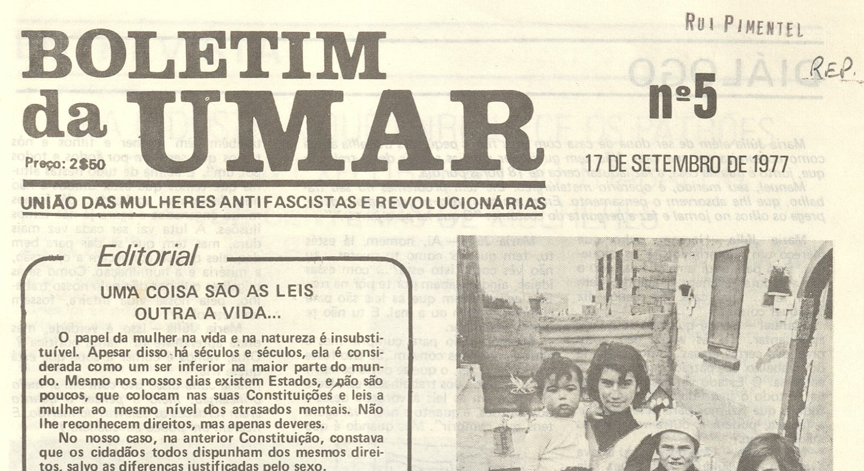 Boletim da UMAR nº5 17/9/1977