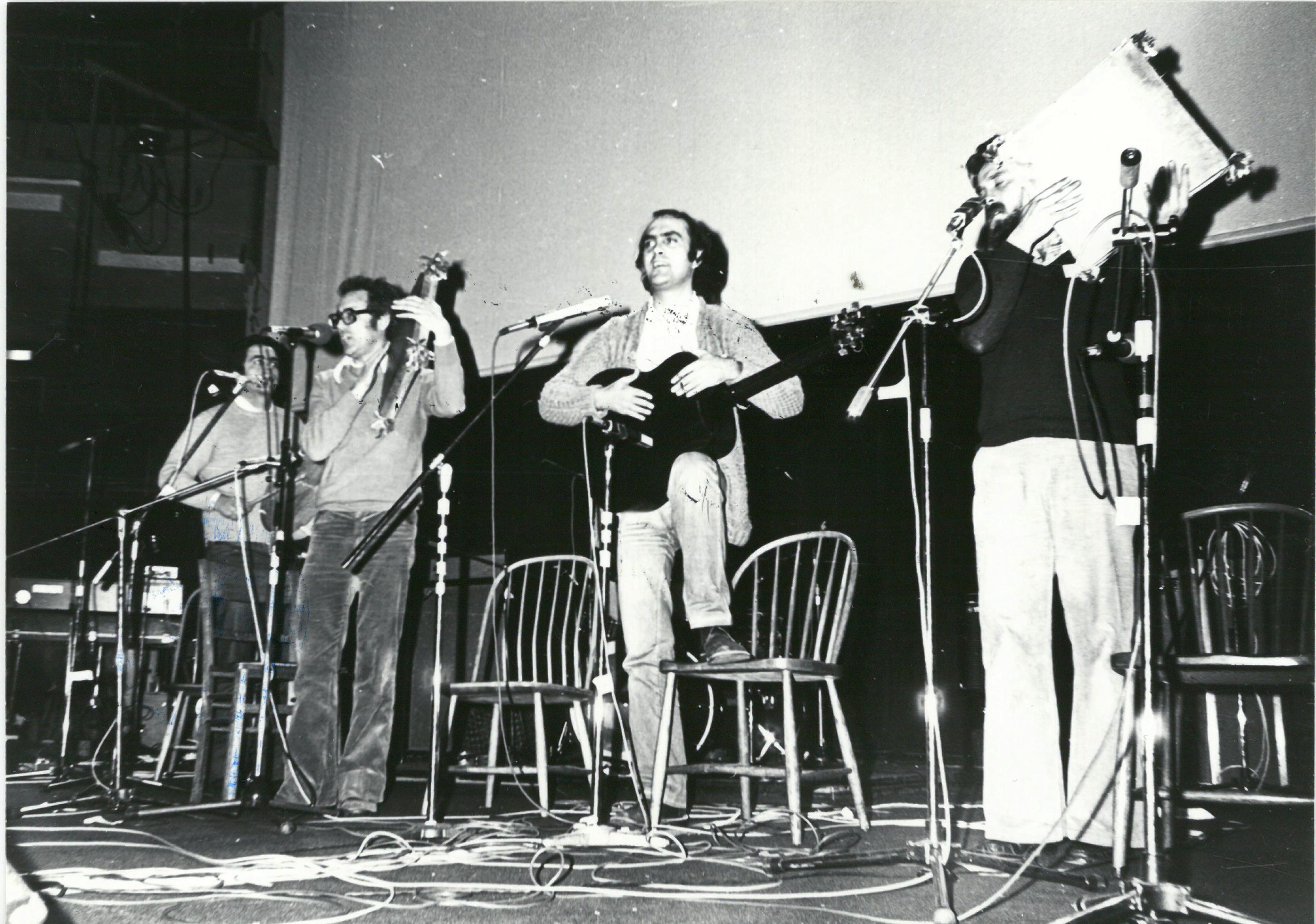 José Afonso e Fausto num concerto em Bruxelas, 1978