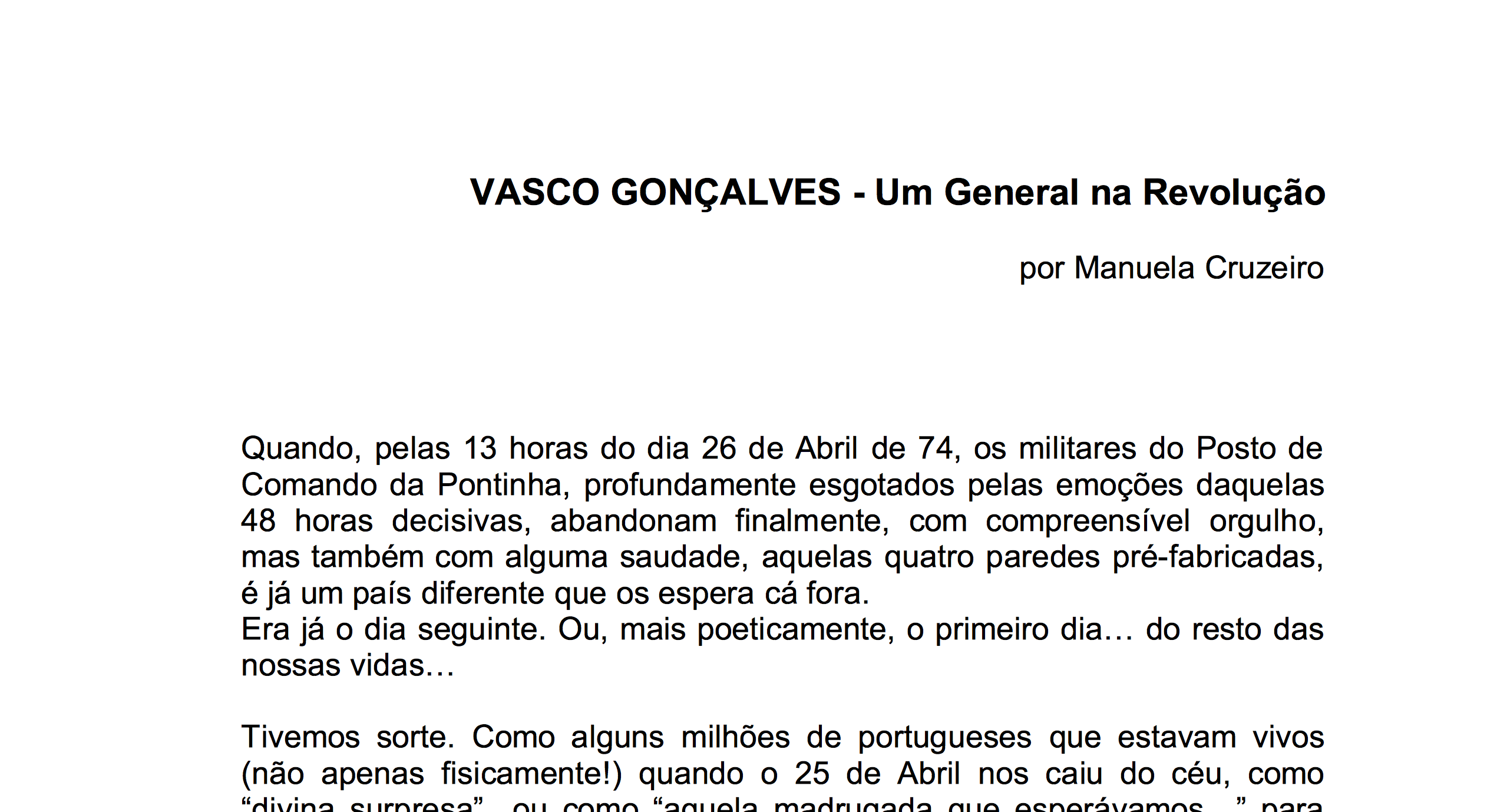 Vasco Gonçalves - Um general na revolução