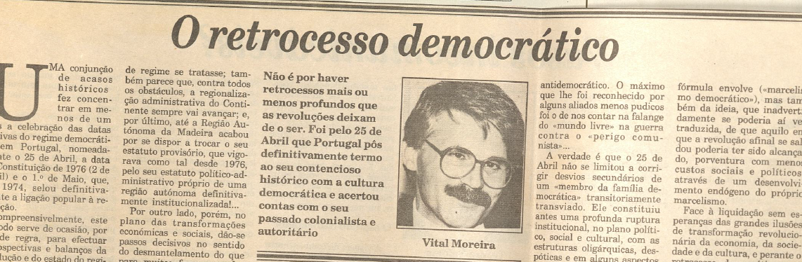 "Um retrocesso democrático"