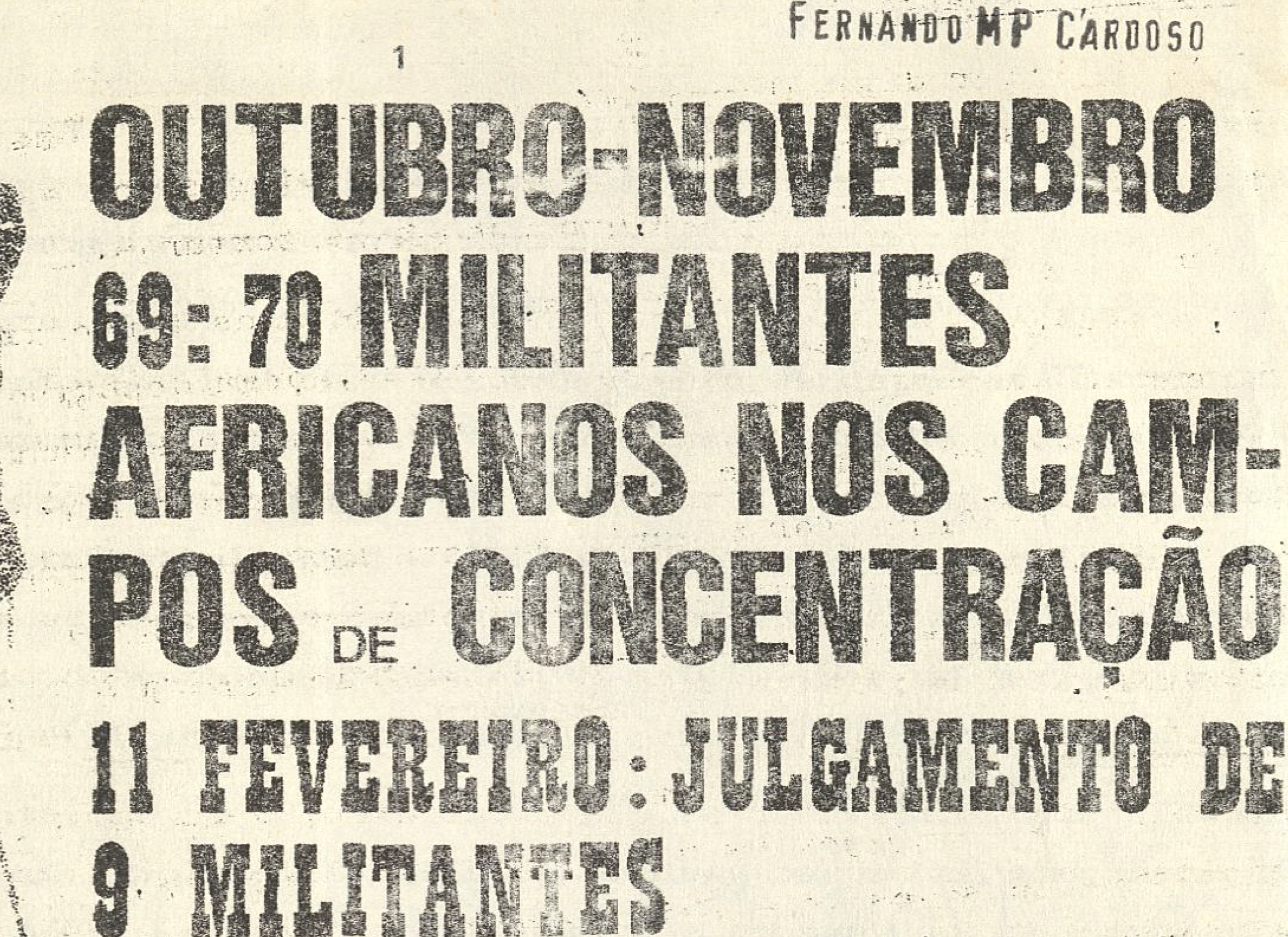 Outubro-Novembro 69-70 militantes africanos nos campos