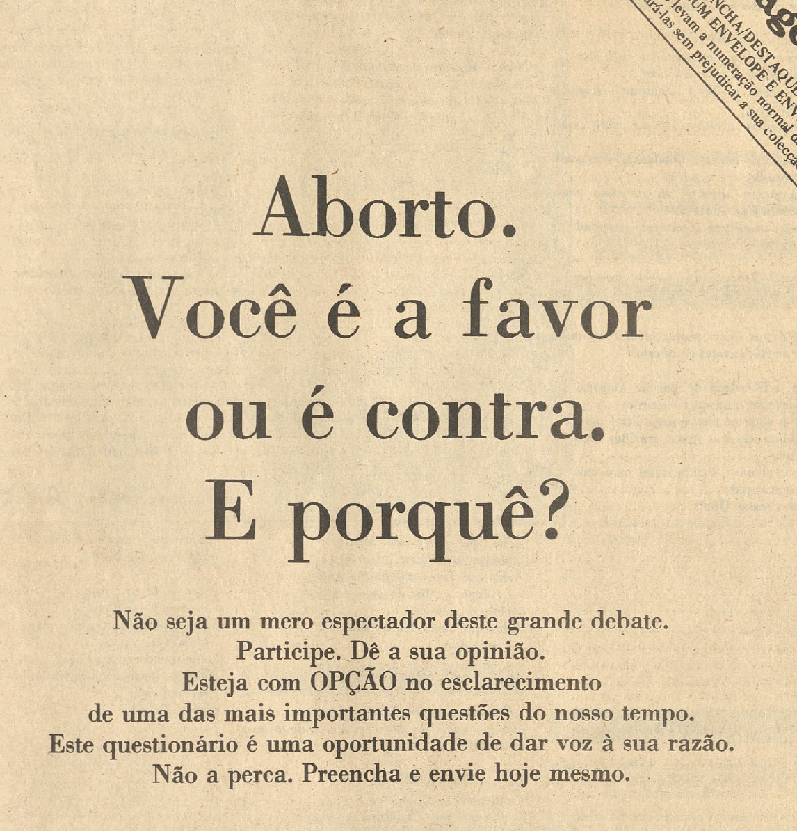 "Inquérito sobre o Aborto"