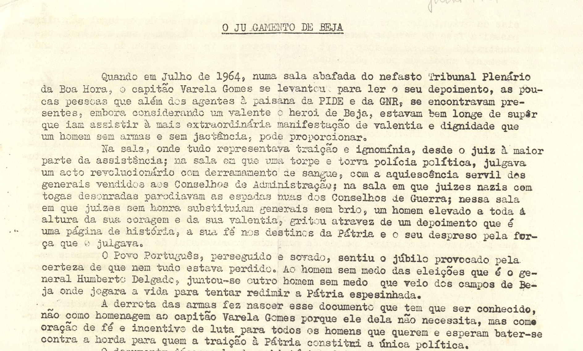 O julgamento de Beja (1964)