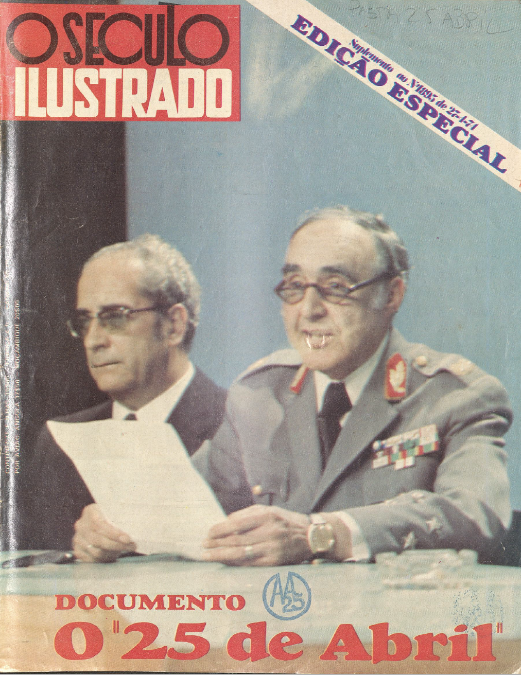 O Século Ilustrado Documento 25 de Abril 27/4/1974