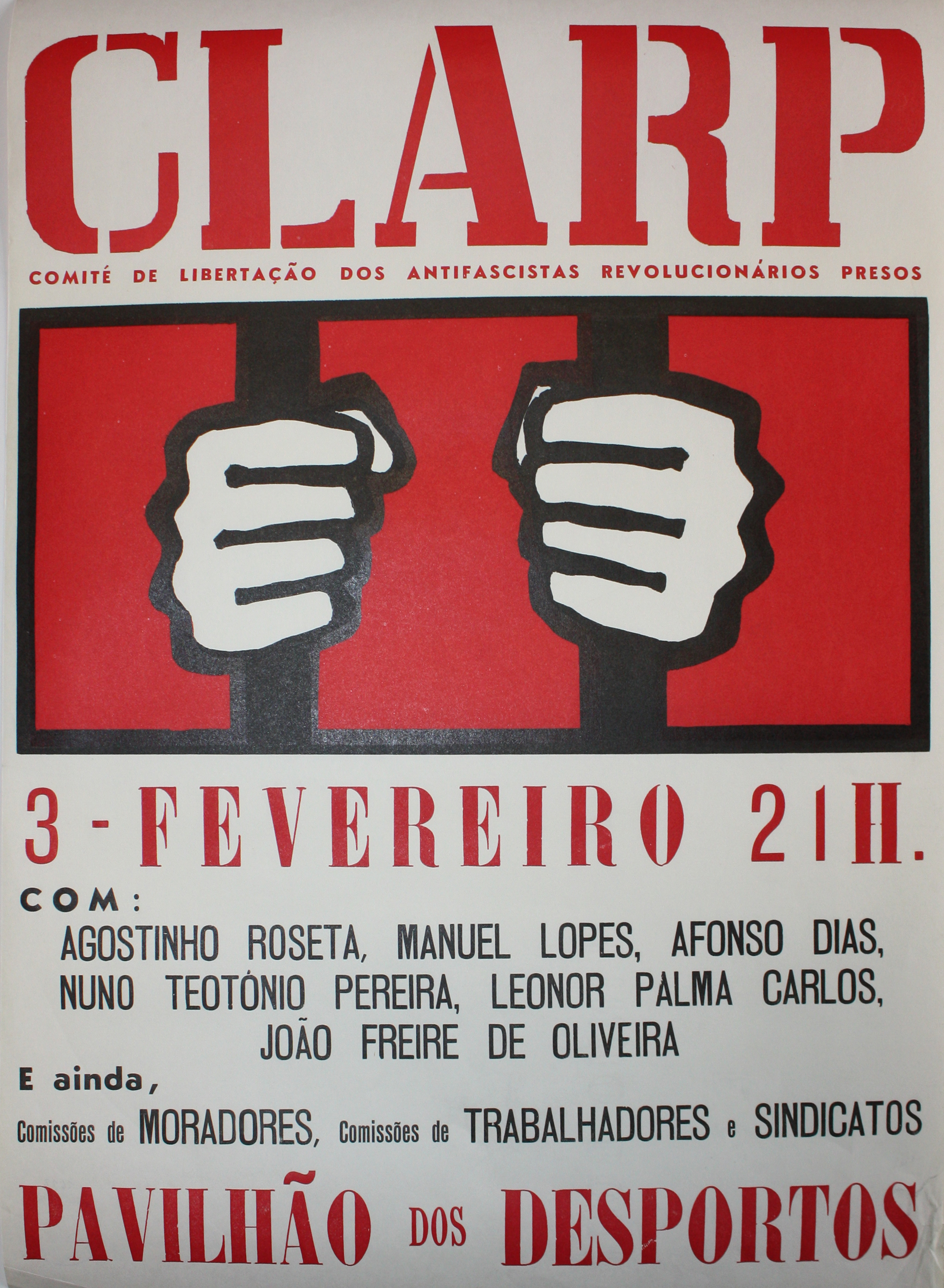 Cartaz Comité de Libertação dos Antifascistas Revolucionários Presos