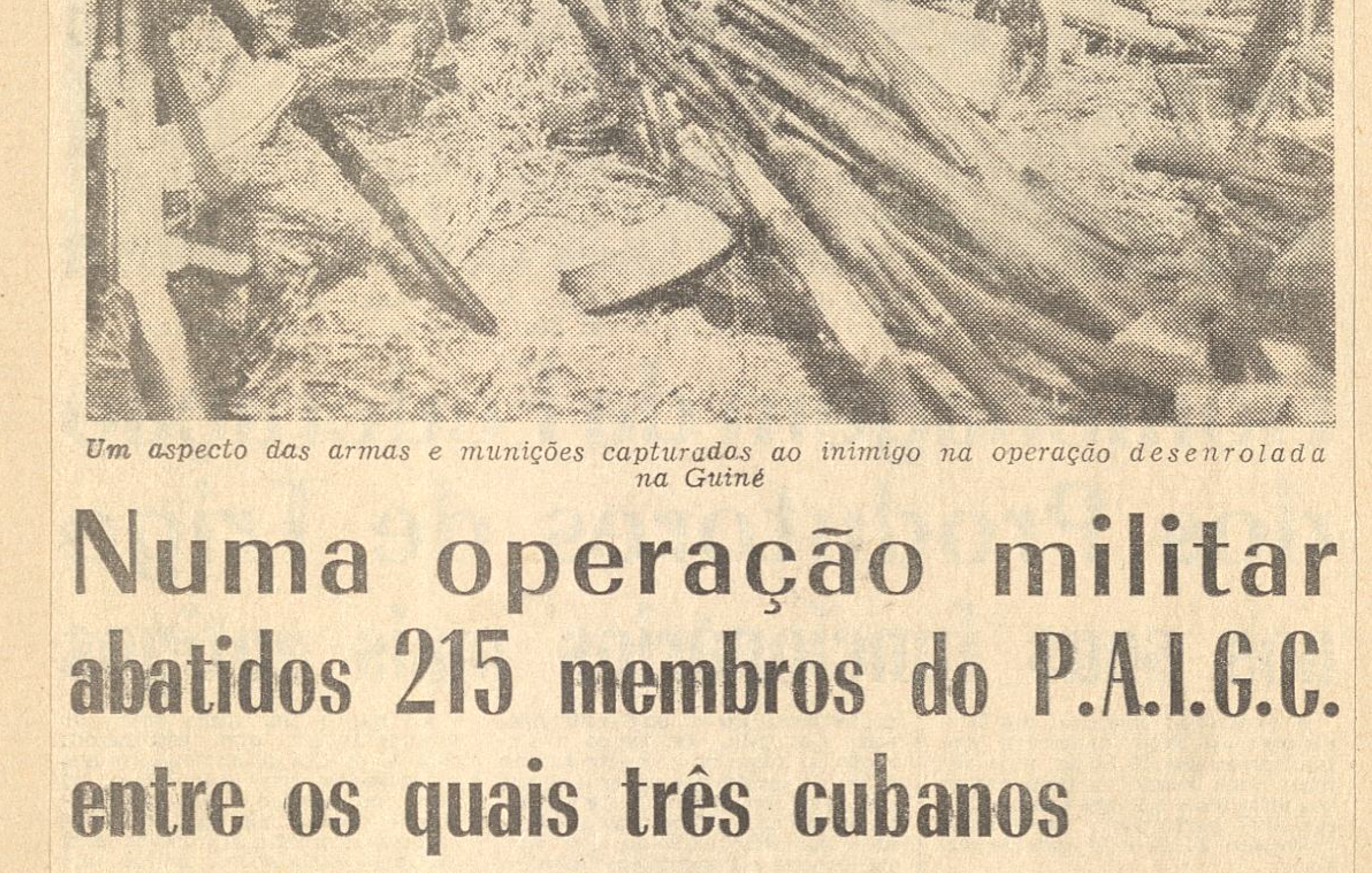 "Numa operação militar abatidos 215 membros do PAIGC"