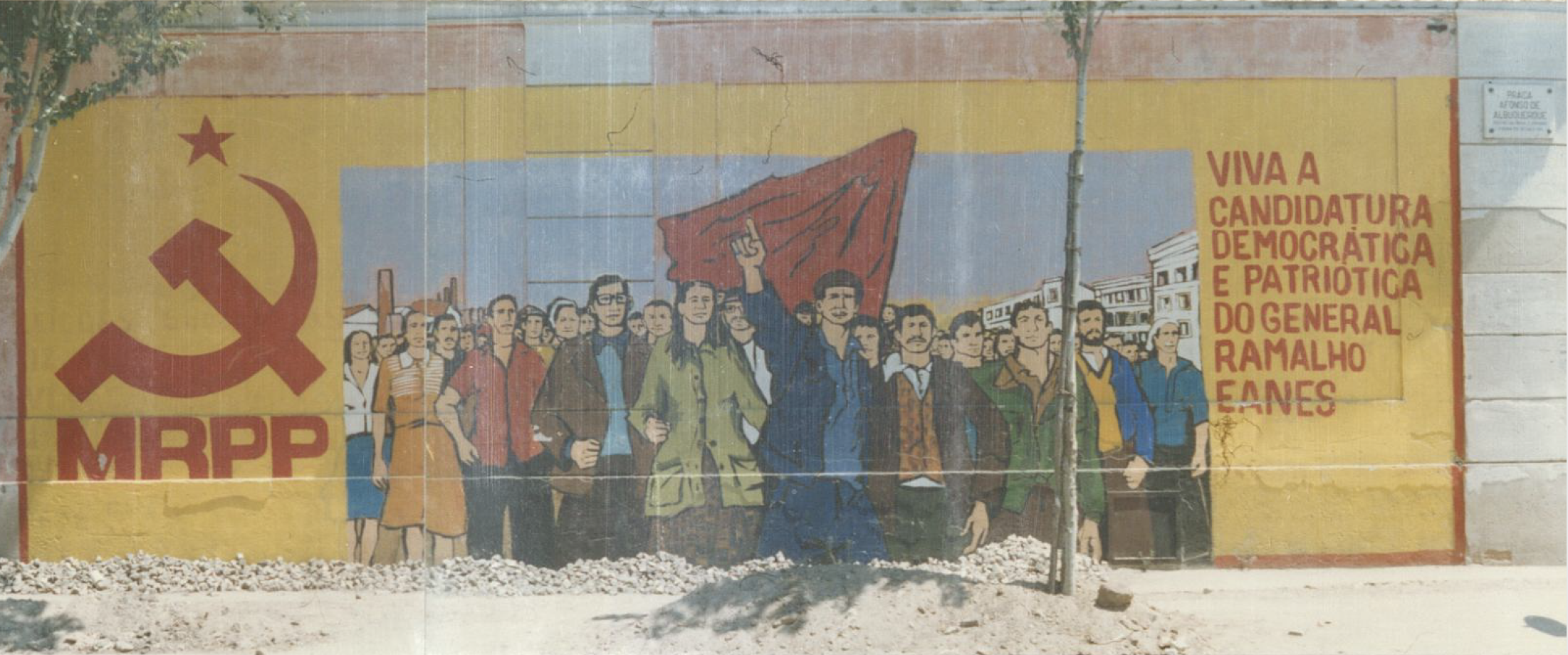 Mural do MRPP pela candidatura de Ramalho Eanes em Lisboa