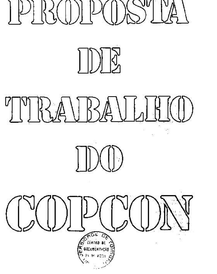 Proposta de trabalho do COPCON