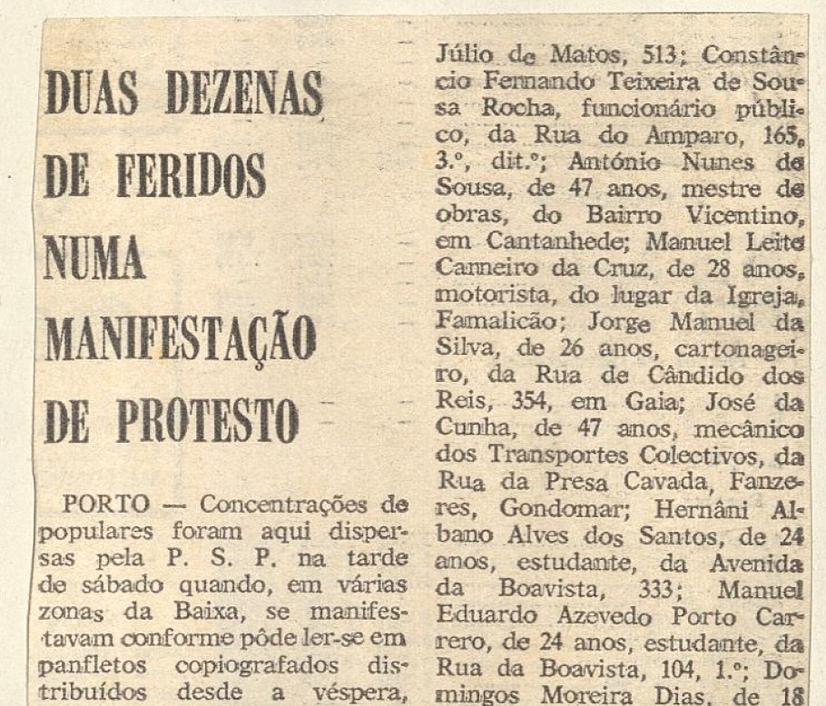 "Duas dezenas de feridos numa manifestação de protesto"