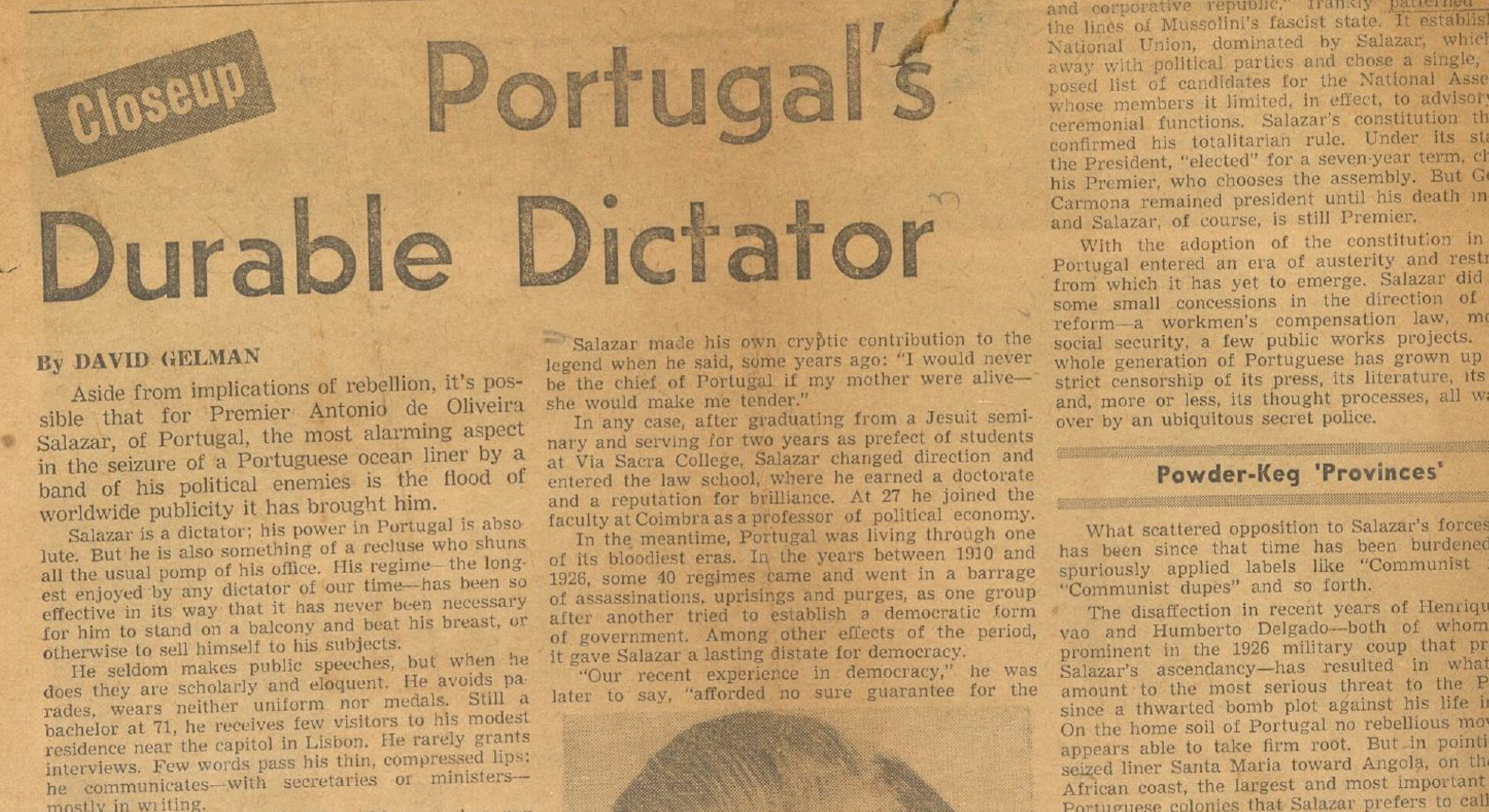 "Portugal's Durable Dictator"