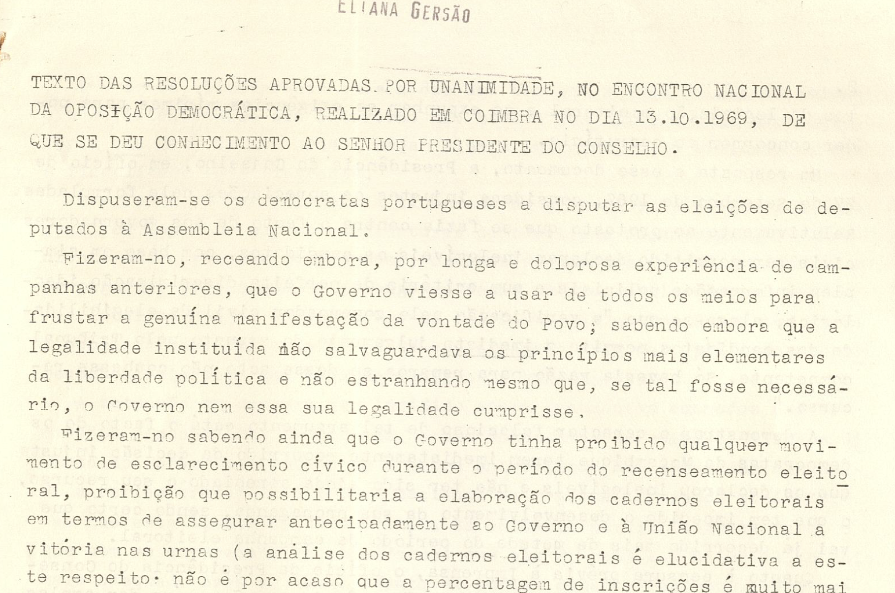 Resoluções da Oposição Democrática de Coimbra