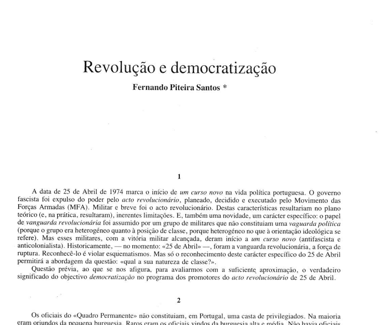 Revolução e democratização (1985)