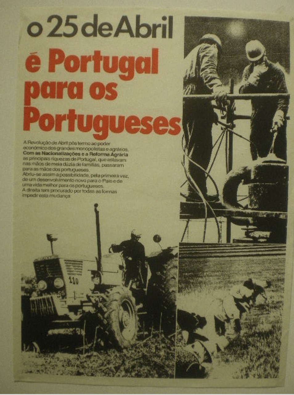 O 25 de abril é Portugal para os portugueses