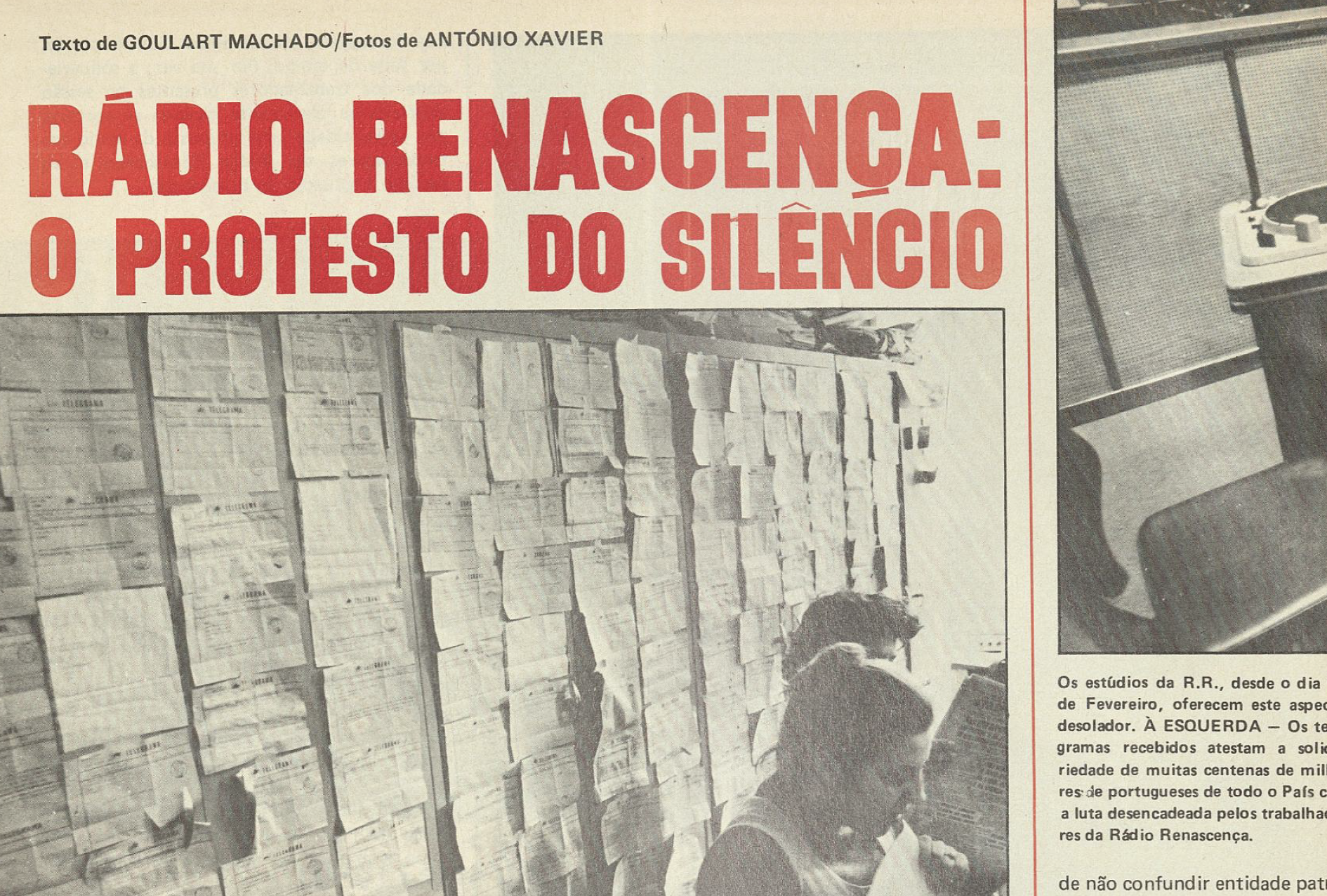 "Rádio renascença: o protesto do silêncio"
