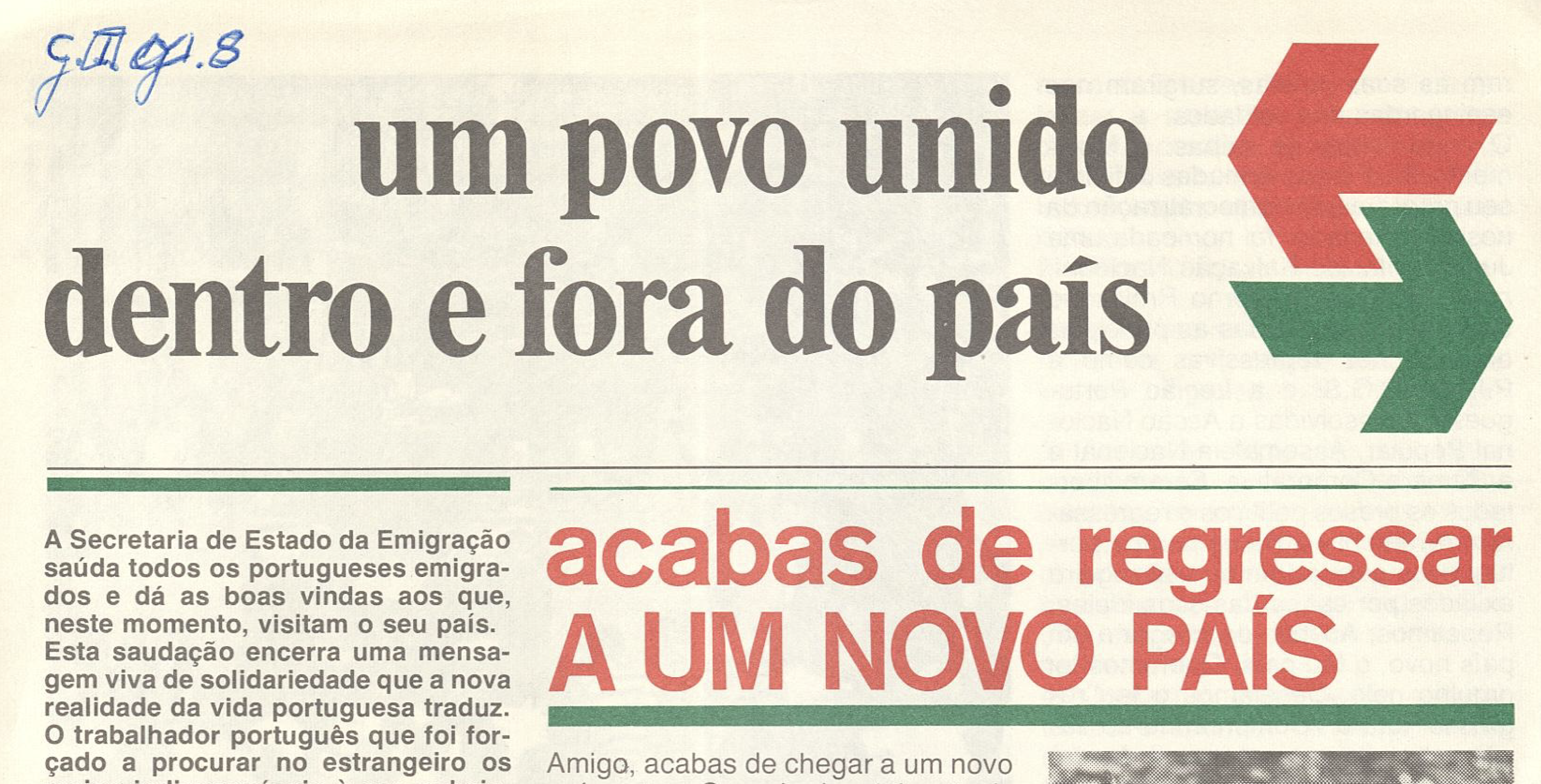 Um povo unido dentro e fora do país