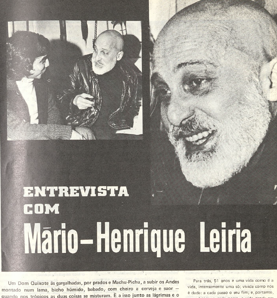 "Entrevista com Mário Henrique Leiria"